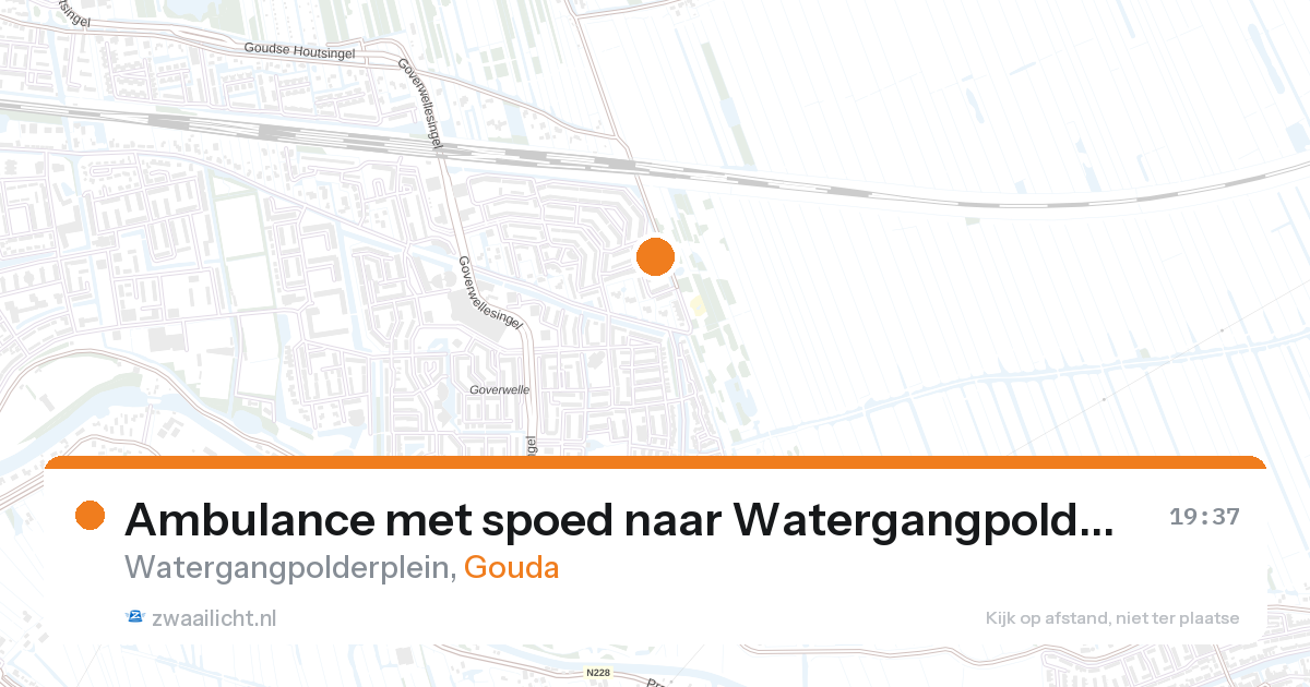 Ambulance met spoed naar Watergangpolderplein in Gouda — 9 mei 2026