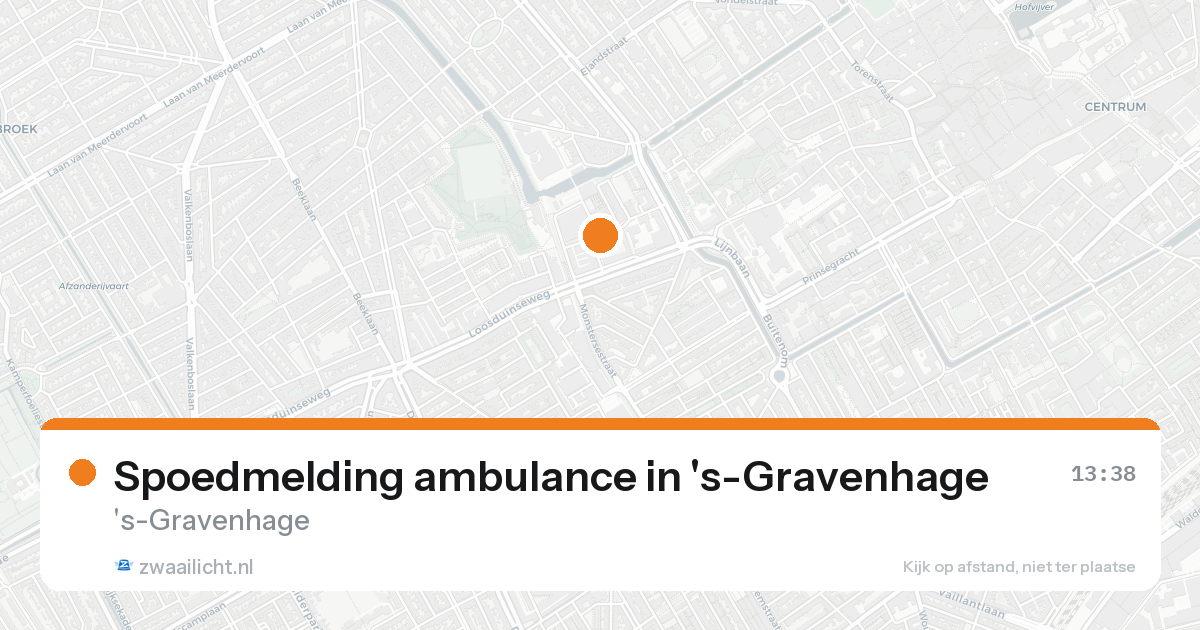 Spoedmelding ambulance in 's-Gravenhage — 20 aug 2026