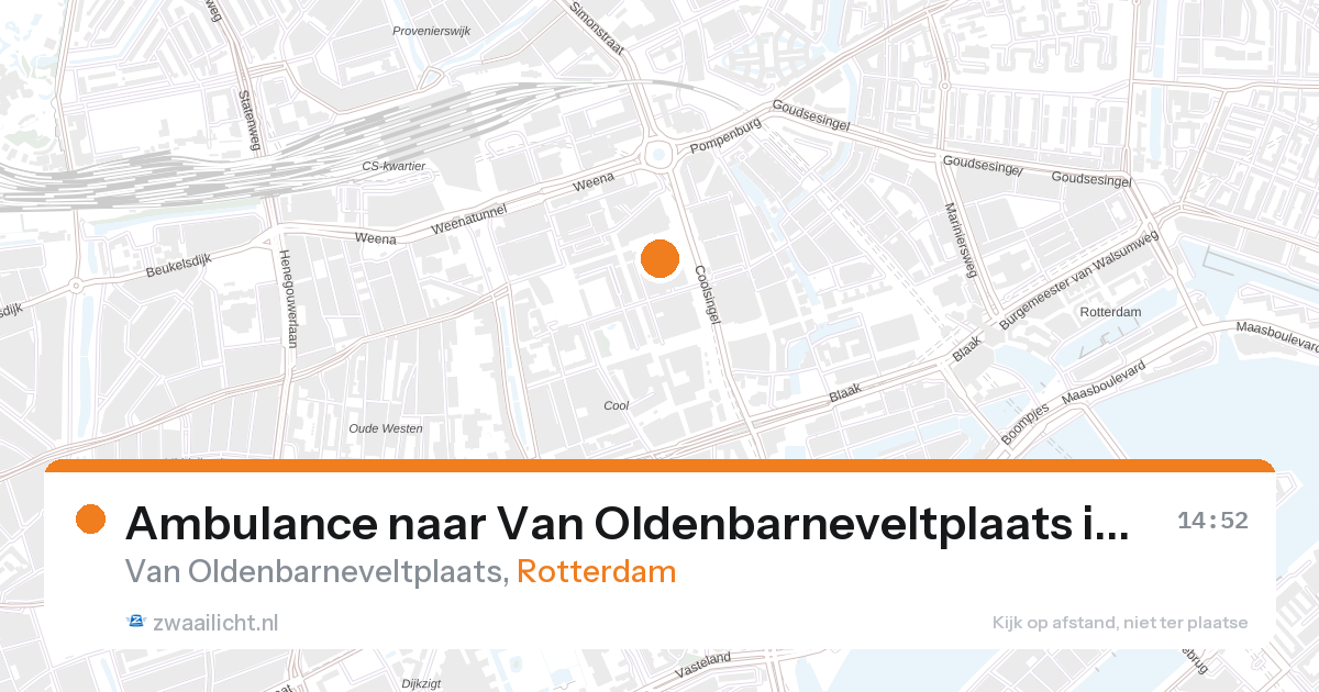 Ambulance naar Van Oldenbarneveltplaats in Rotterdam — 28 aug 2026