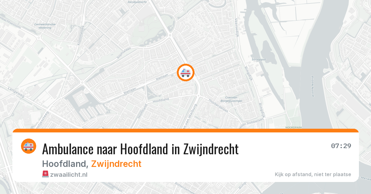 Ambulance naar Hoofdland in Zwijndrecht — 22 jun 2026