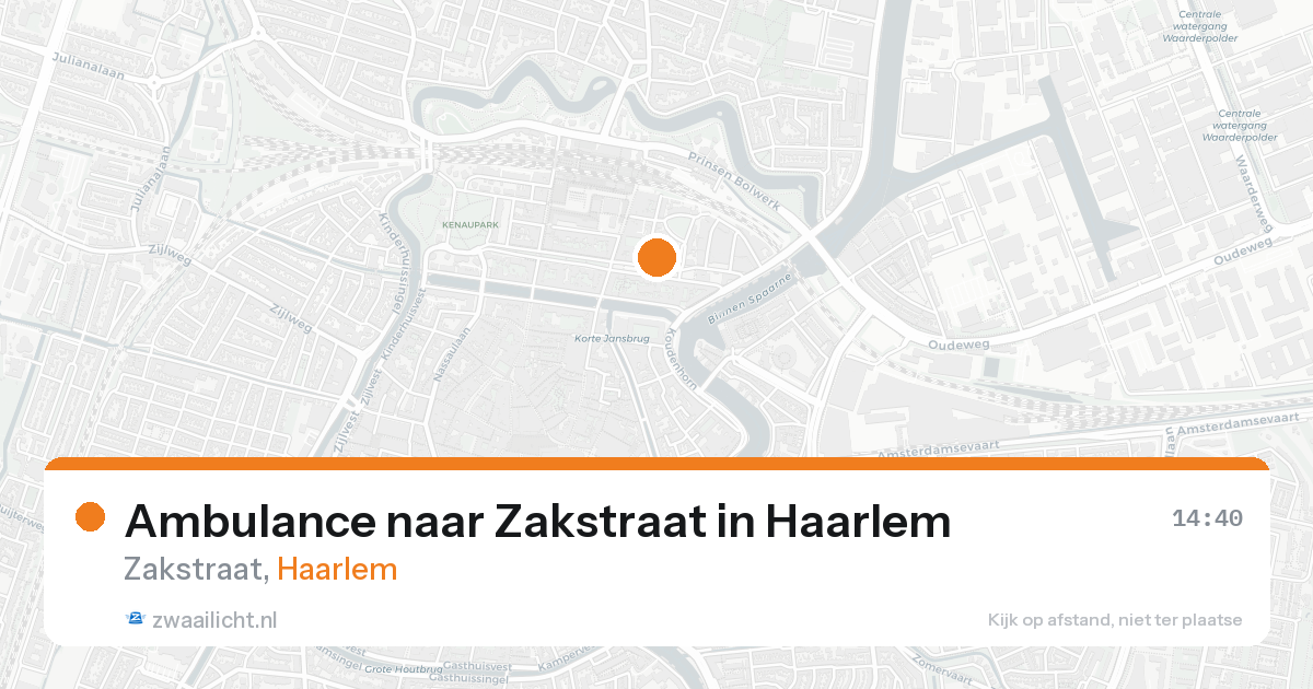 Ambulance naar Zakstraat in Haarlem — 26 mei 2026
