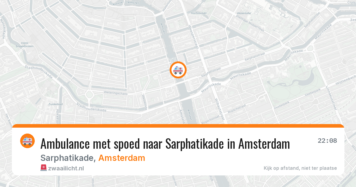 Ambulance met spoed naar Sarphatikade in Amsterdam — 3 aug 2026