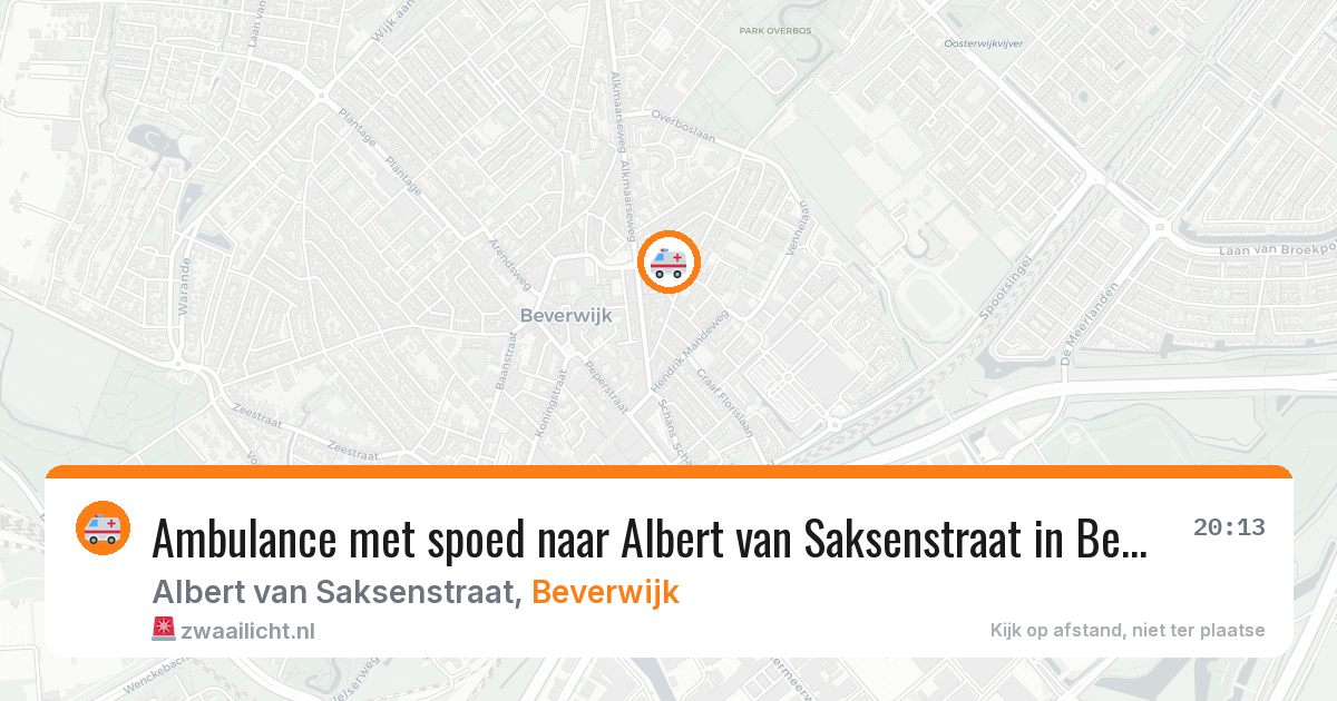 Ambulance met spoed naar Albert van Saksenstraat in Beverwijk — 24 mei 2026