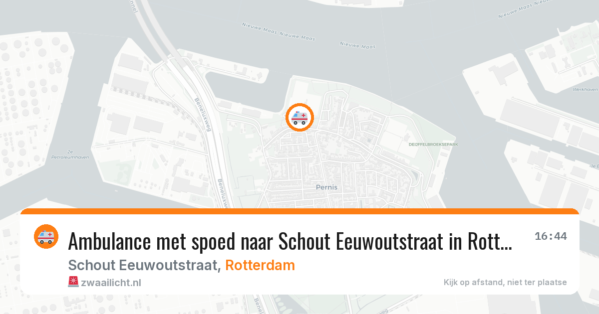 Ambulance met spoed naar Schout Eeuwoutstraat in Rotterdam — 16 jul 2026