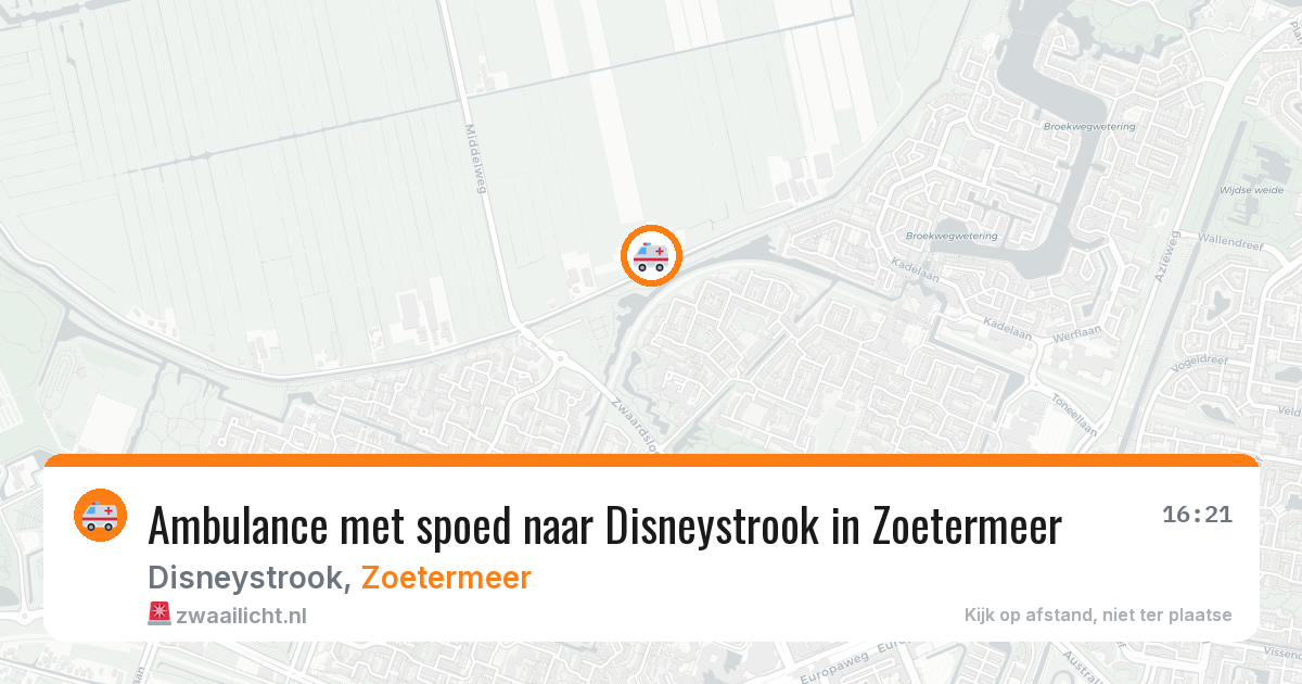 Ambulance met spoed naar Disneystrook in Zoetermeer — 16 jan 2026