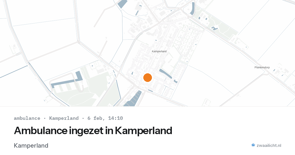 Ambulance ingezet in Kamperland — 6 feb 2026