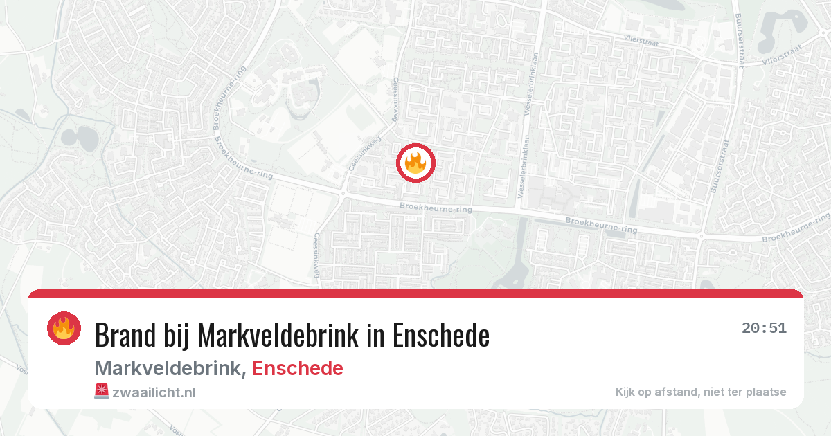 Brand bij Markveldebrink in Enschede — 24 jun 2026
