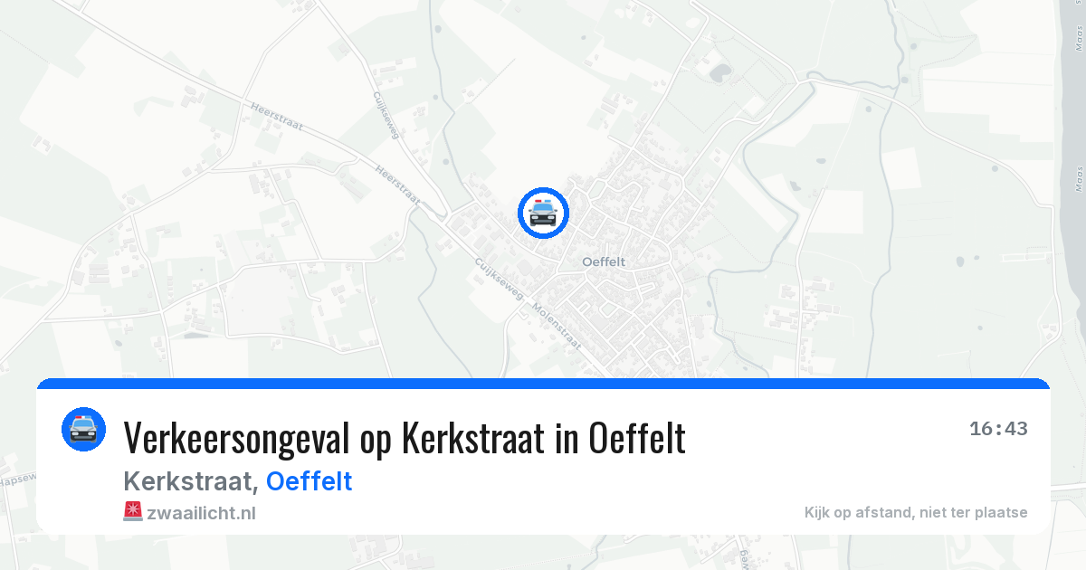 Verkeersongeval op Kerkstraat in Oeffelt — 24 mrt 2026