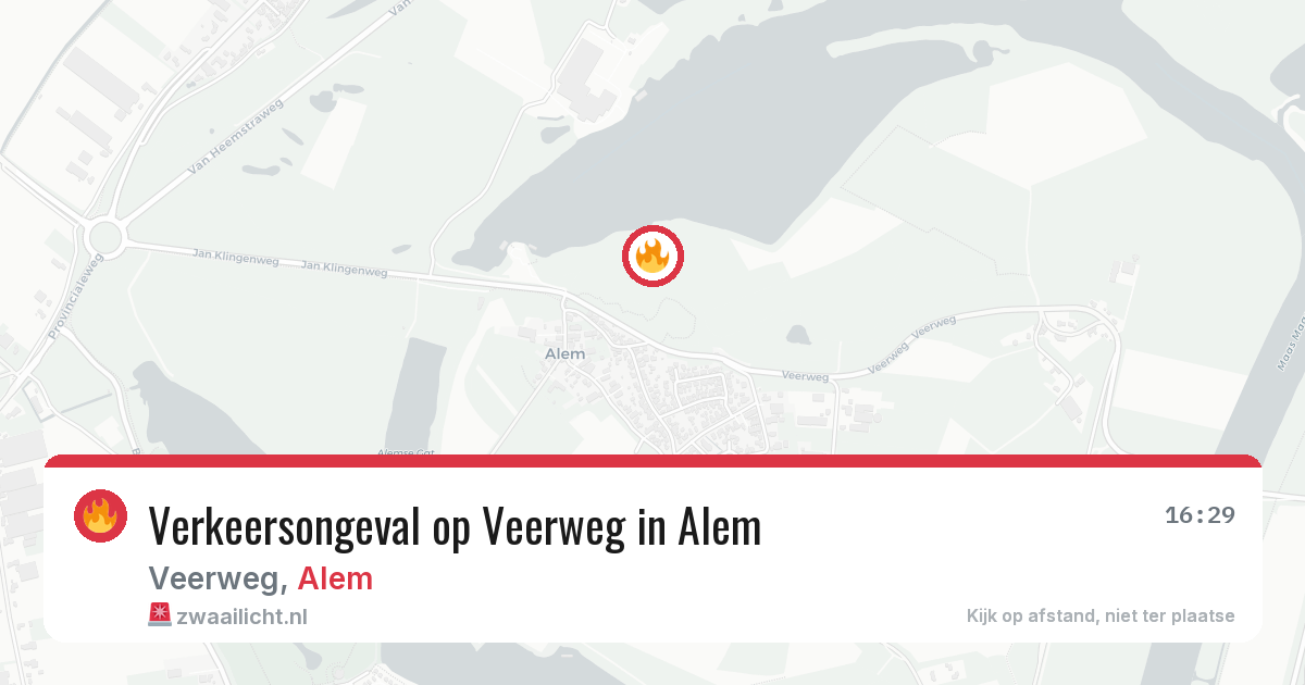Verkeersongeval op Veerweg in Alem — 19 jun 2026