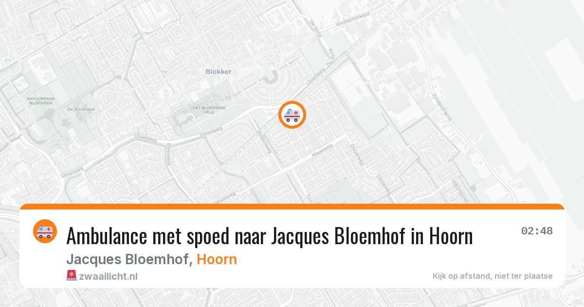 Ambulance met spoed naar Jacques Bloemhof in Hoorn — 20 jan 2026