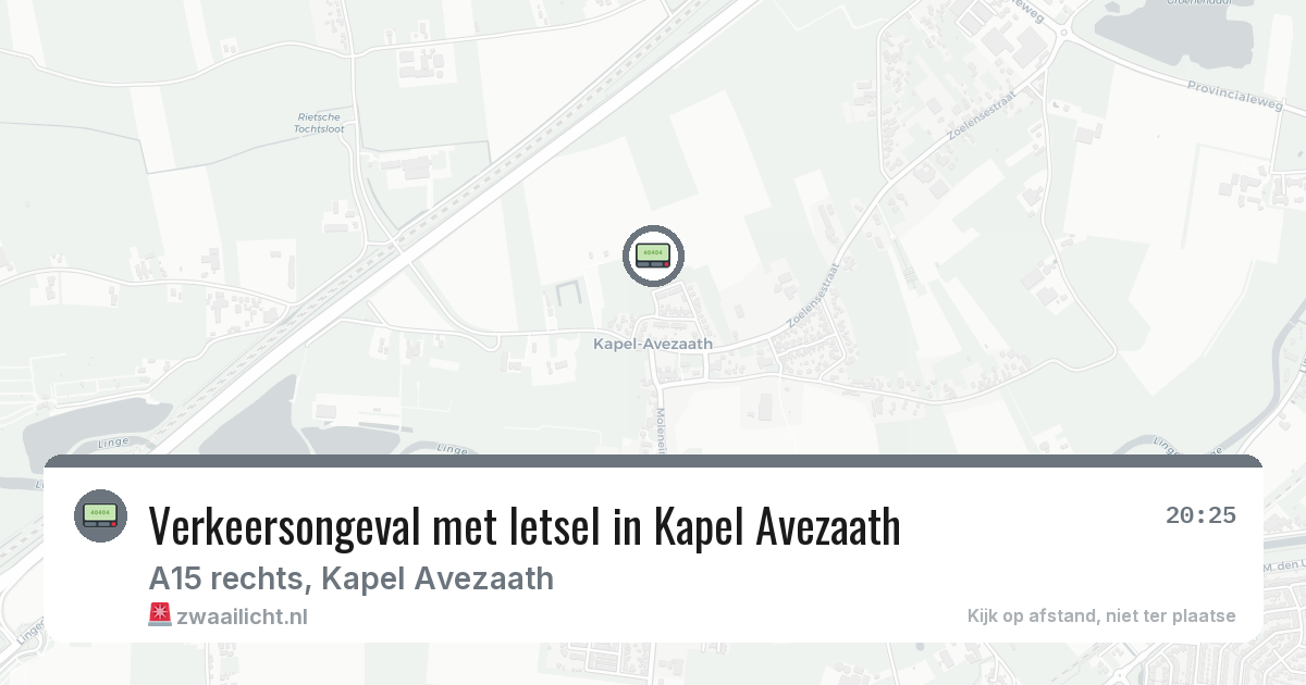 Verkeersongeval met letsel in Kapel Avezaath — 27 jul 2026