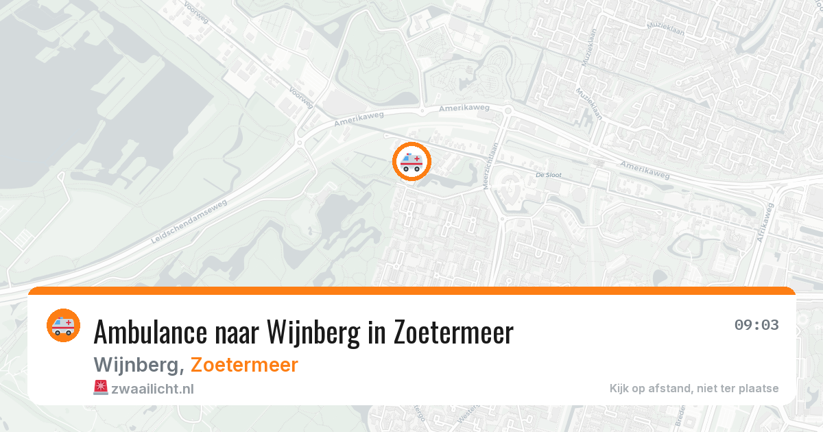 Ambulance naar Wijnberg in Zoetermeer — 20 mei 2026