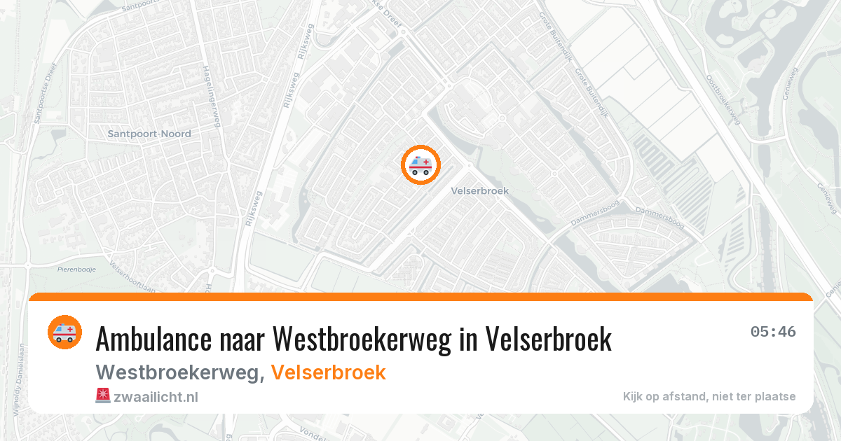 Ambulance naar Westbroekerweg in Velserbroek — 24 mrt 2026