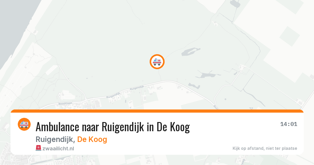 Ambulance naar Ruigendijk in De Koog — 12 aug 2026