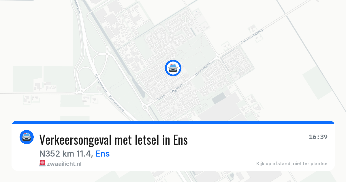 Verkeersongeval met letsel in Ens — 22 mei 2026