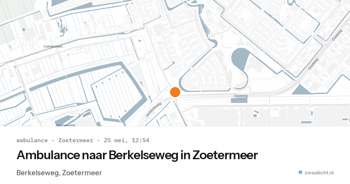 Ambulance naar Berkelseweg in Zoetermeer — 25 mei 2026