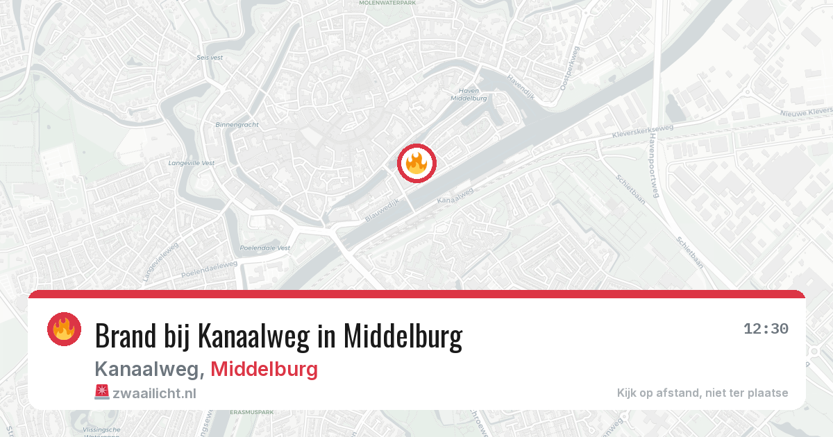 Brand bij Kanaalweg in Middelburg — 25 mrt 2026