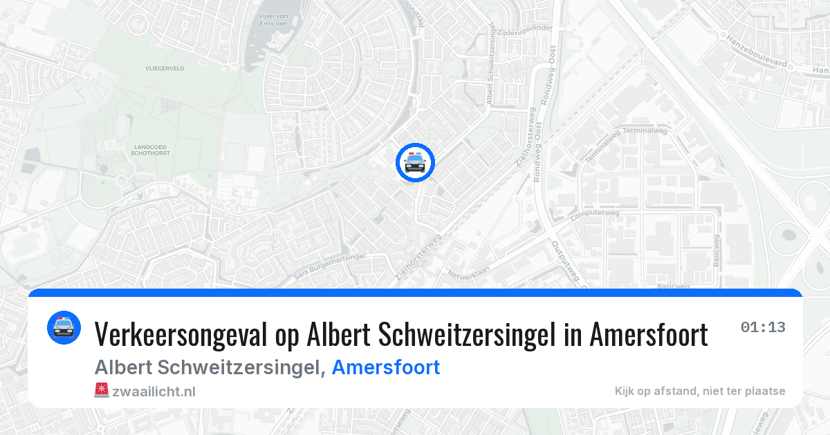 Verkeersongeval op Albert Schweitzersingel in Amersfoort — 5 jul 2026