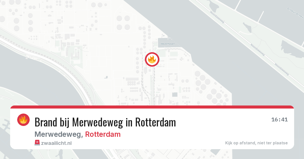 Brand bij Merwedeweg in Rotterdam — 21 jun 2026