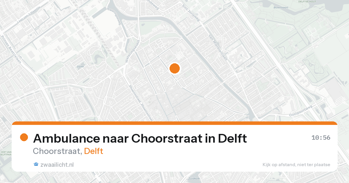 Ambulance naar Choorstraat in Delft — 24 aug 2026