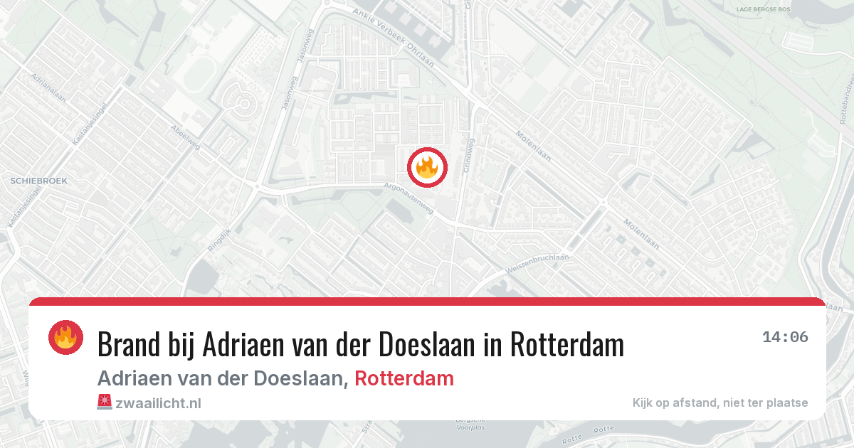 Brand bij Adriaen van der Doeslaan in Rotterdam — 30 jul 2026