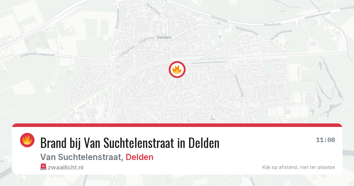 Brand bij Van Suchtelenstraat in Delden — 28 jun 2026