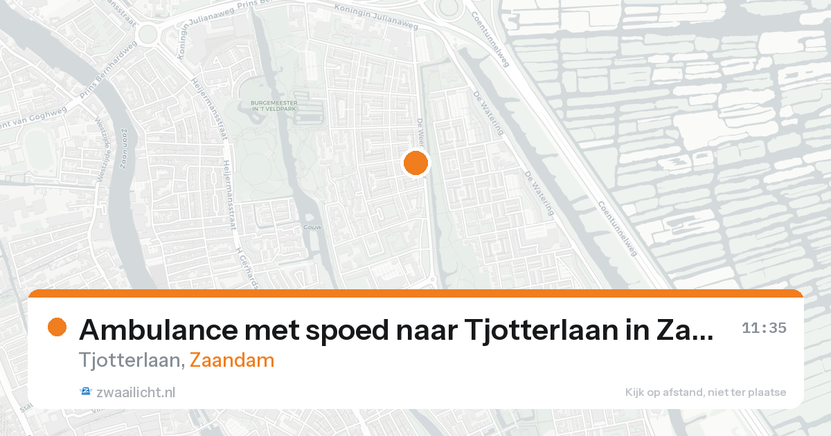 Ambulance met spoed naar Tjotterlaan in Zaandam — 31 jan 2026