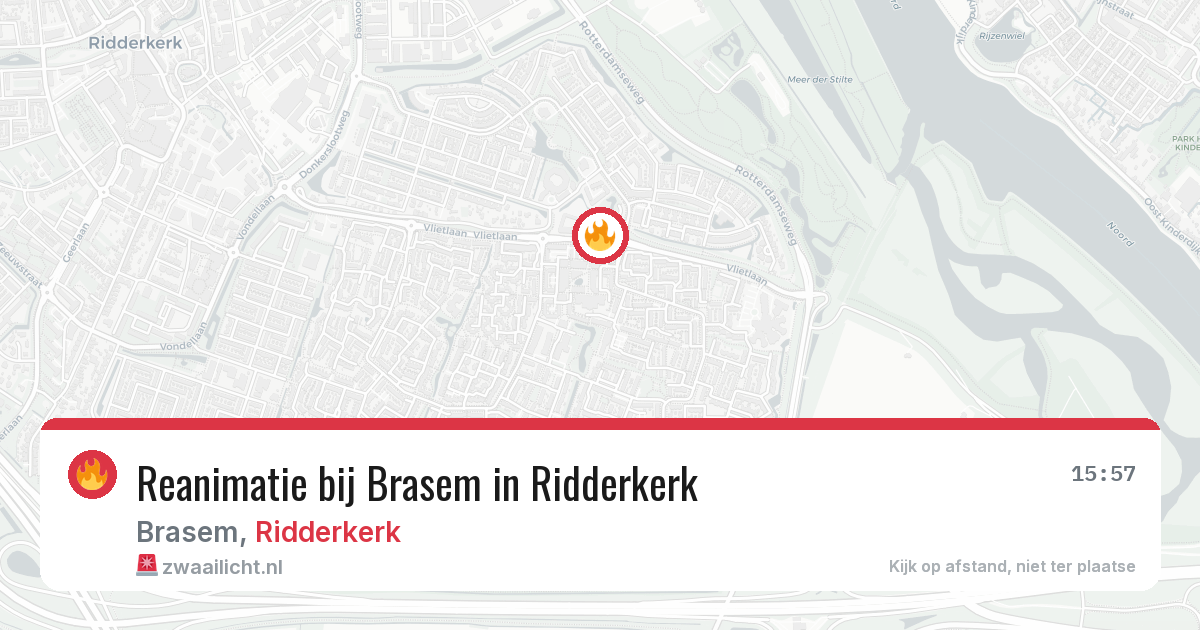 Reanimatie bij Brasem in Ridderkerk — 29 jun 2026