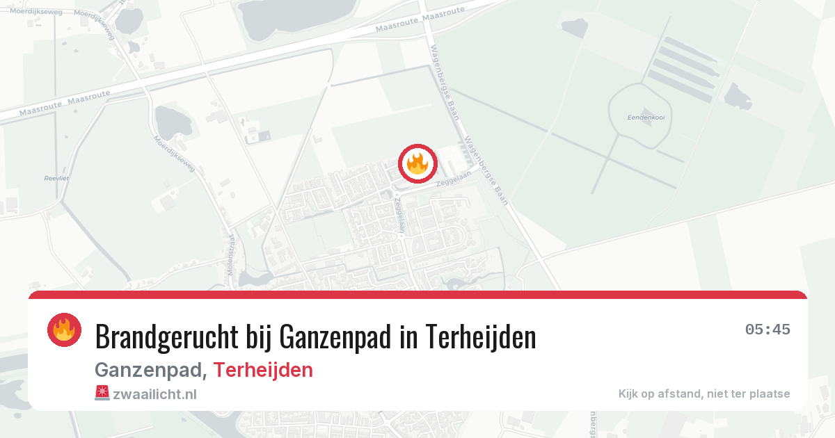 Brandgerucht bij Ganzenpad in Terheijden — 4 mei 2026
