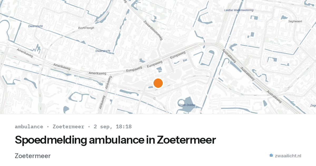 Spoedmelding ambulance in Zoetermeer — 2 sep 2026