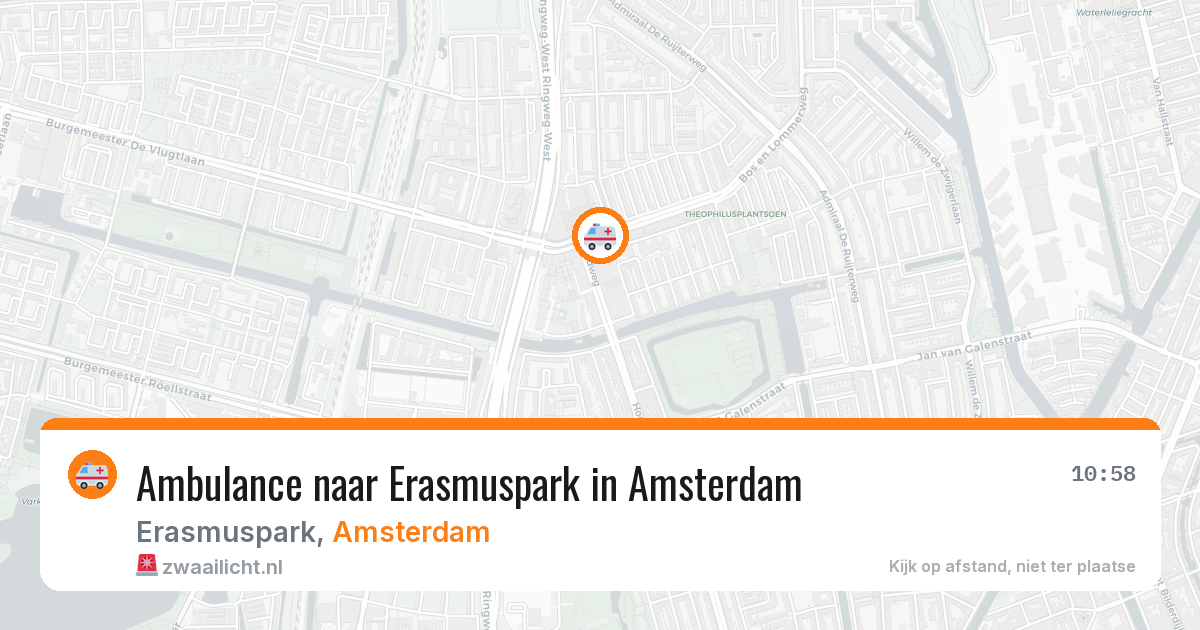 Ambulance naar Erasmuspark in Amsterdam — 20 apr 2026