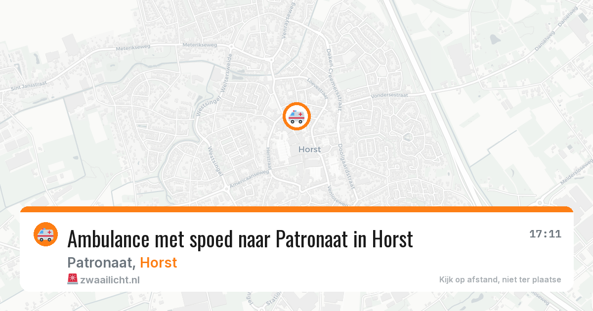 Ambulance met spoed naar Patronaat in Horst — 26 mrt 2026