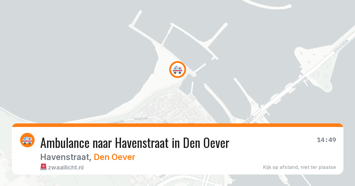 Ambulance naar Havenstraat in Den Oever — 5 jul 2026