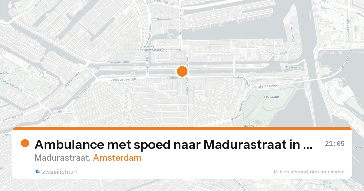 Ambulance met spoed naar Madurastraat in Amsterdam — 6 jun 2026