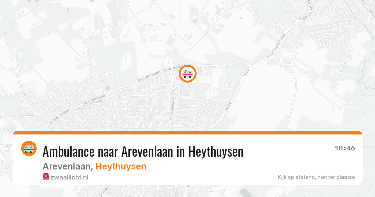 Ambulance naar Arevenlaan in Heythuysen — 21 apr 2026