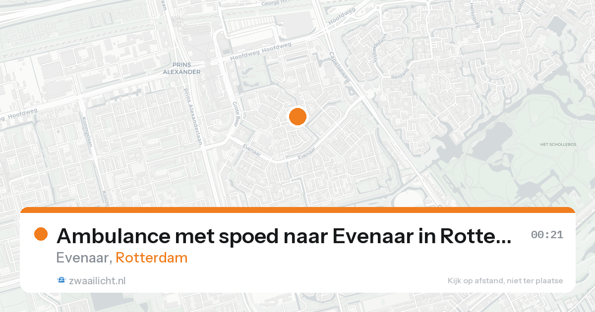 Ambulance met spoed naar Evenaar in Rotterdam — 24 aug 2026