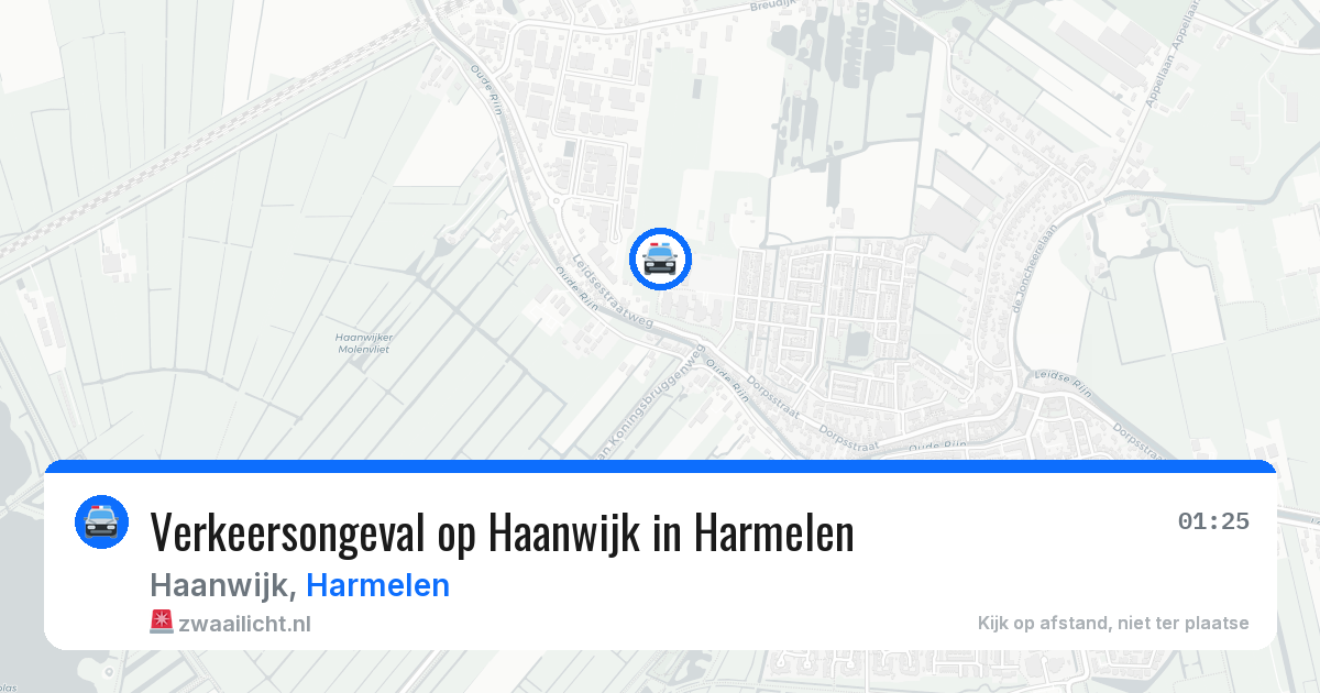 Verkeersongeval op Haanwijk in Harmelen — 31 jul 2026