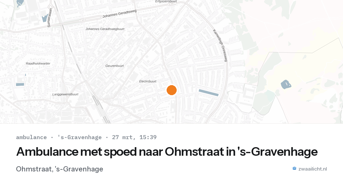 Ambulance met spoed naar Ohmstraat in 's-Gravenhage — 2 feb 2026