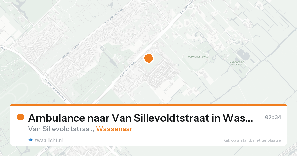Ambulance naar Van Sillevoldtstraat in Wassenaar — 17 aug 2026