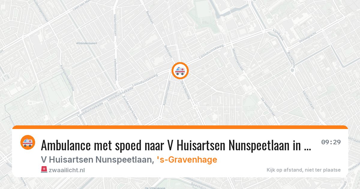 Ambulance met spoed naar V Huisartsen Nunspeetlaan in 's-Gravenhage — 9 feb 2026