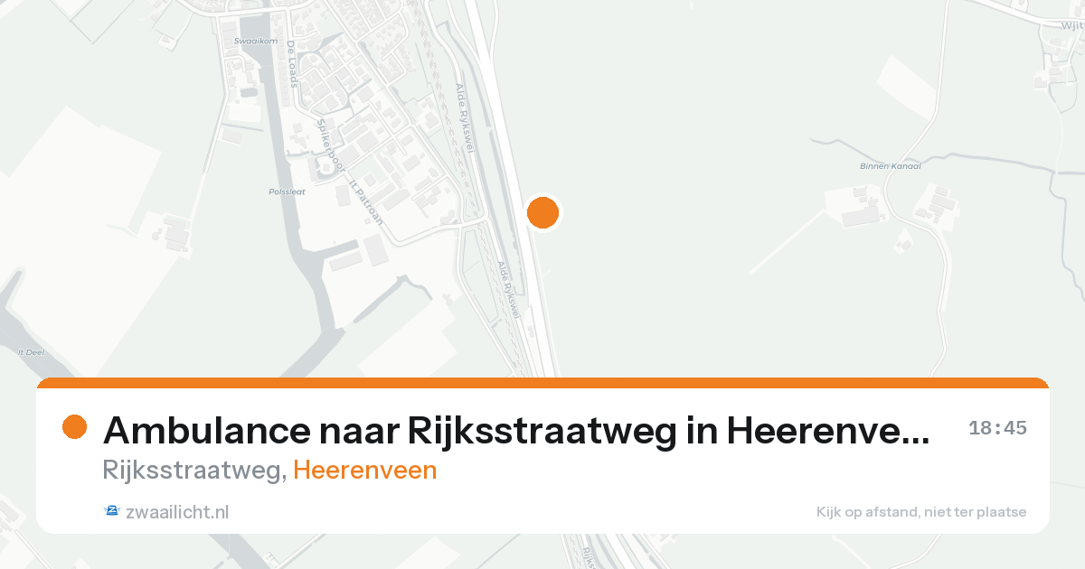 Ambulance naar Rijksstraatweg in Heerenveen — 23 aug 2026