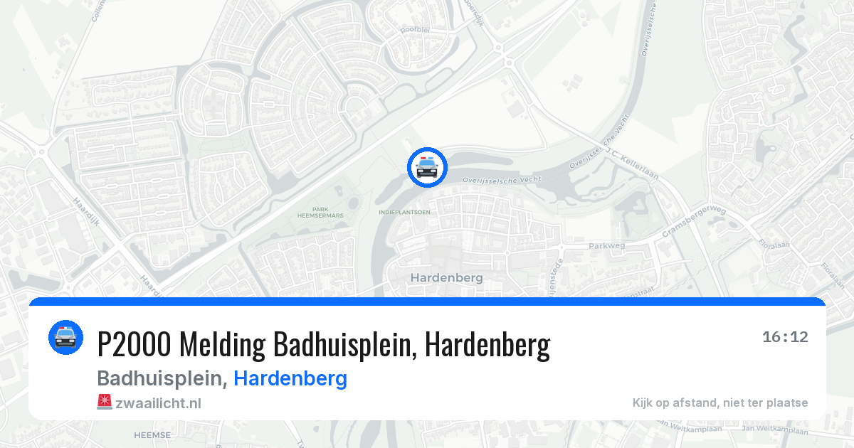 P2000 Melding Badhuisplein, Hardenberg — 15 jun 2026