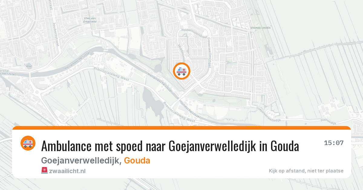 Ambulance met spoed naar Goejanverwelledijk in Gouda — 29 jul 2026