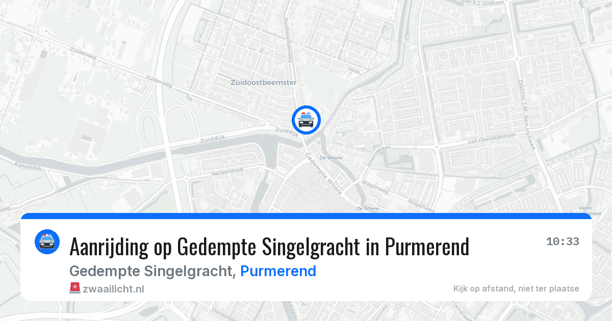 Aanrijding op Gedempte Singelgracht in Purmerend — 21 jun 2026