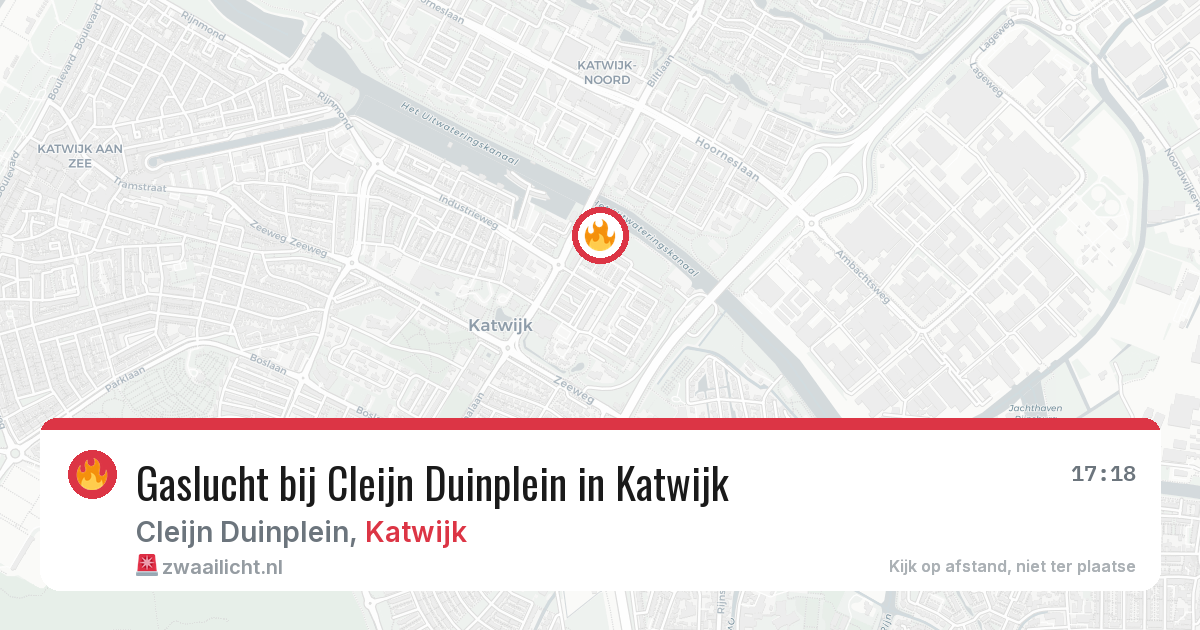 Gaslucht bij Cleijn Duinplein in Katwijk — 19 jun 2026