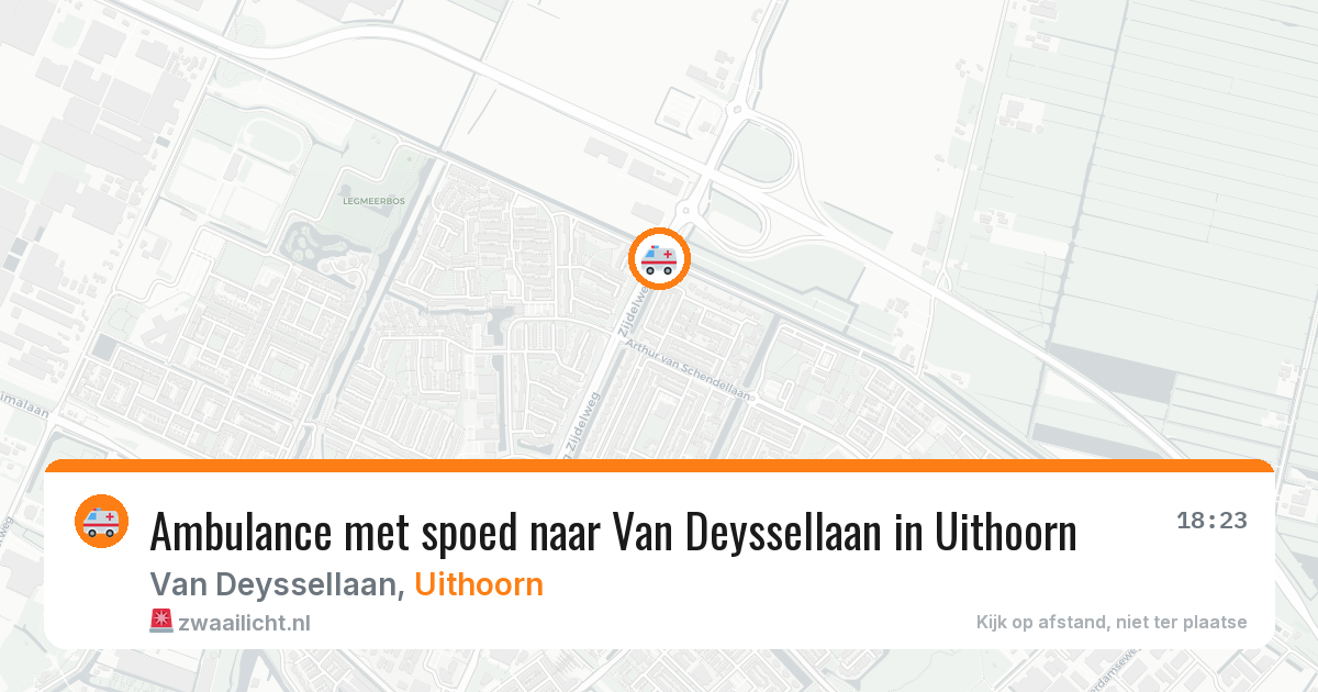Ambulance met spoed naar Van Deyssellaan in Uithoorn — 16 mei 2026