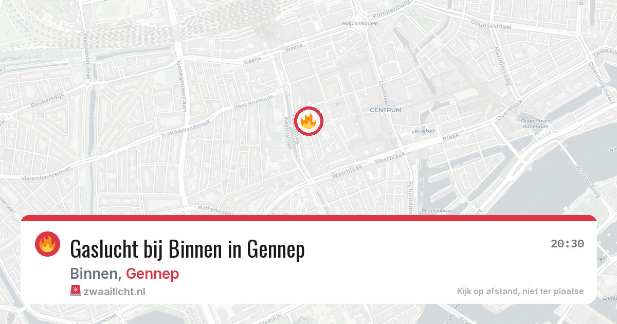 Gaslucht bij Binnen in Gennep — 16 apr 2026