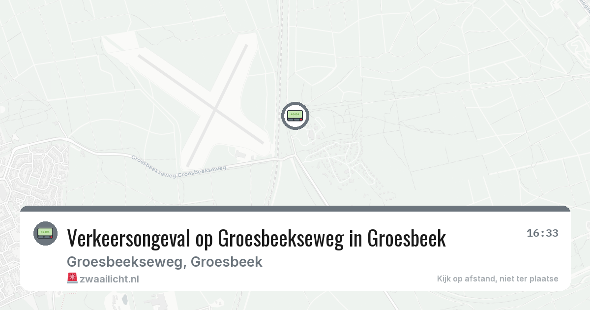 Verkeersongeval op Groesbeekseweg in Groesbeek — 25 jul 2026