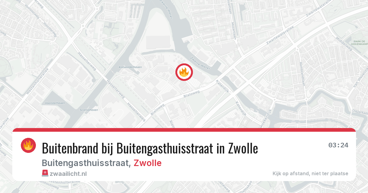 Buitenbrand bij Buitengasthuisstraat in Zwolle — 18 jun 2026