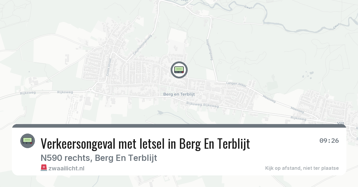Verkeersongeval met letsel in Berg En Terblijt — 14 mrt 2026